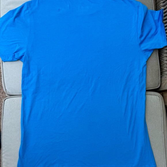 Adidas Golf Logo Tee Blue Large NWT Soft Cotton Shir - Picture 4 of 8